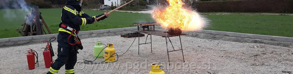 Prikaz gašenja in pregled gasilnih aparatov