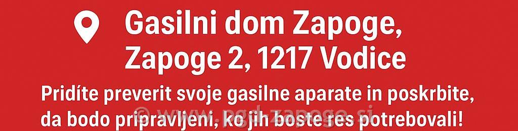 Pregled gasilnih aparatov in dan odprtih vrat