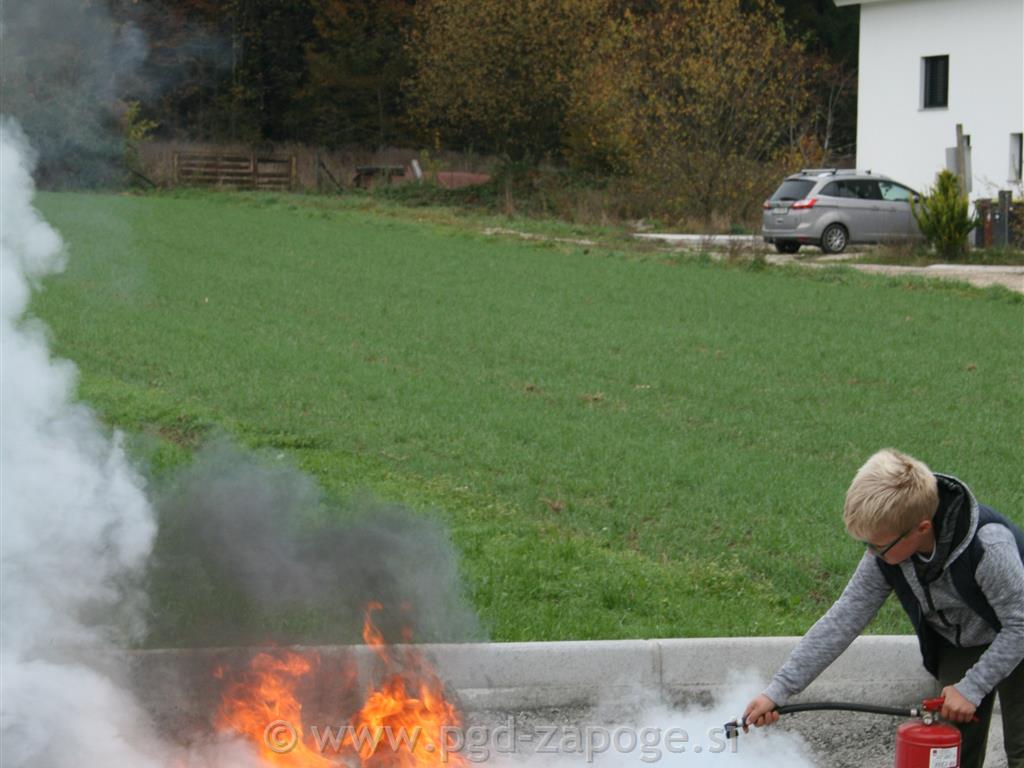Prikaz gašenja in pregled gasilnih aparatov - PGD zapoge