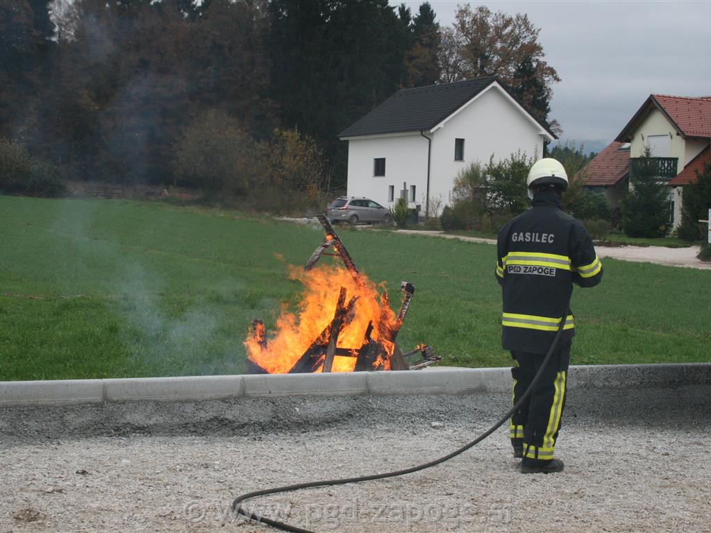 Prikaz gašenja in pregled gasilnih aparatov - PGD zapoge