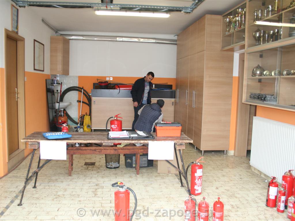 Prikaz gašenja in pregled gasilnih aparatov - PGD zapoge